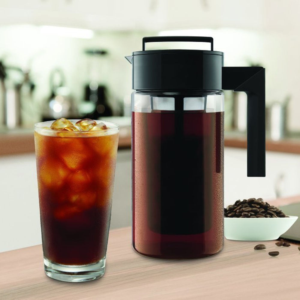 900ml Cold Brew Iced Coffee Maker Airtight Seal Silicone Handle Coffee Kettle Non-Slip Silicone Handle Coffee Kettle New Hot P1