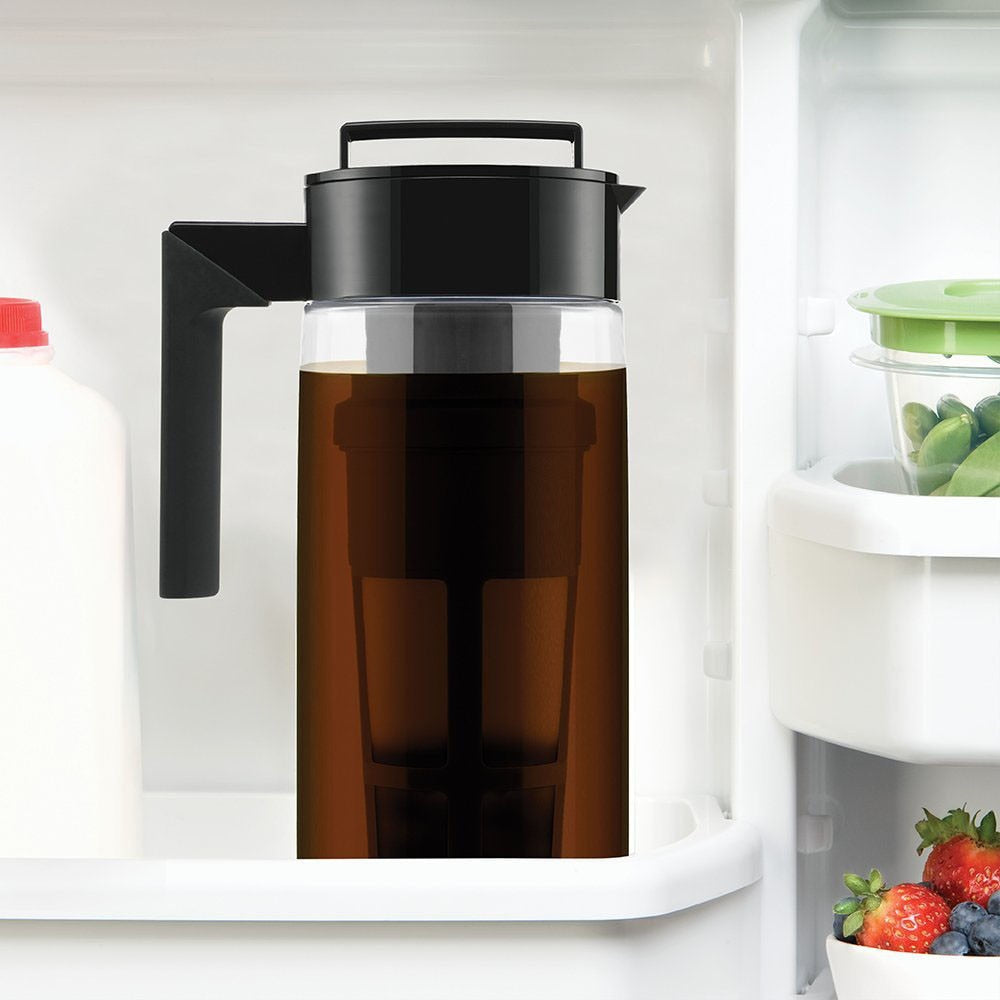 900ml Cold Brew Iced Coffee Maker Airtight Seal Silicone Handle Coffee Kettle Non-Slip Silicone Handle Coffee Kettle New Hot P1